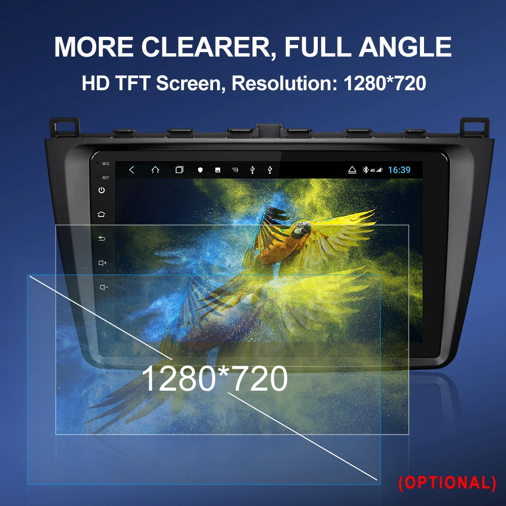 Isudar H53 4G 1280*720 Android 1 Din Авто Радио для Mazda 6 2 3 GH 2007-2012 Автомобильный мультимедийный gps