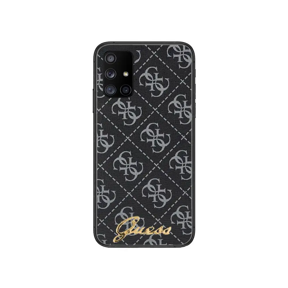 

G-GUESS Luxury Brand Phone Case Hull For Samsung Galaxy A 50 51 20 71 70 40 30 10 80 E 5G S Black Shell Art Cell Cove