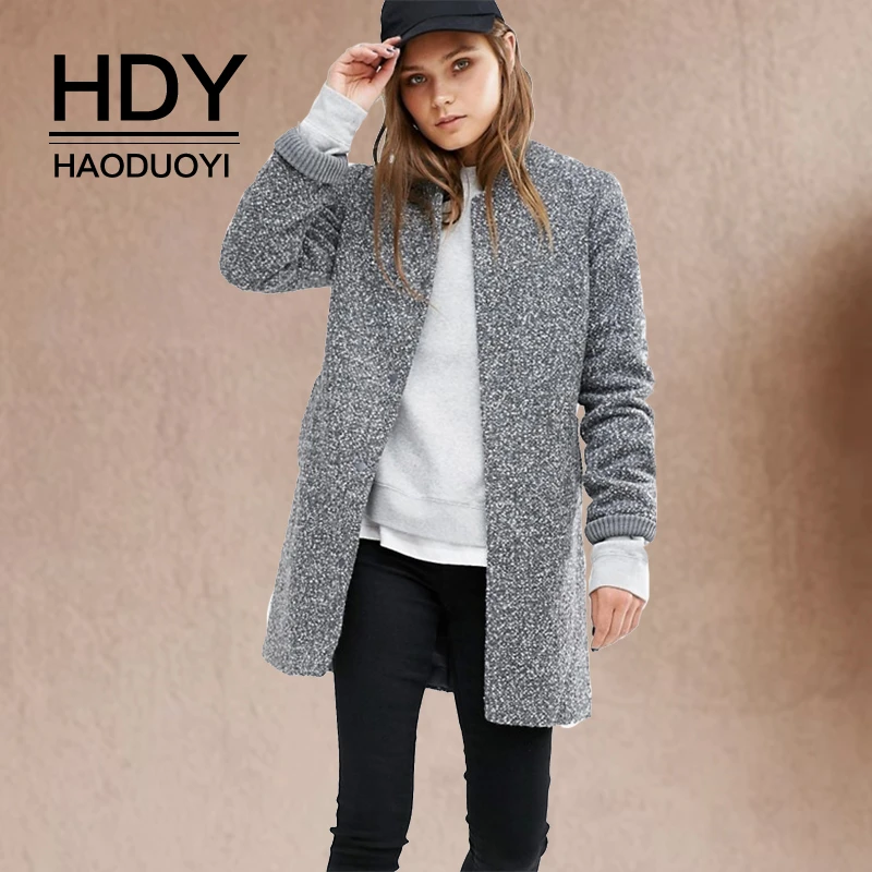 HDY Haoduoyi Новая мода осень Свободная Женская повседневная одежда простые женские