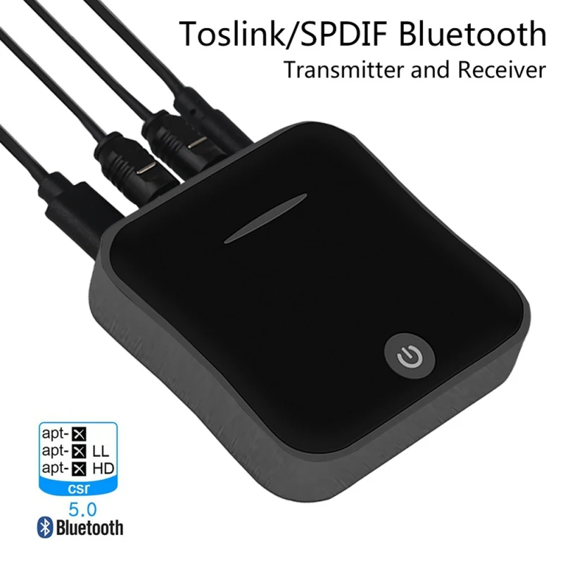 Беспроводной Bluetooth аудио адаптер 2 в 1 беспроводной передатчик Toslink/SPDIF оптический цифровой ТВ приемник с CSR8675 APTX-HD