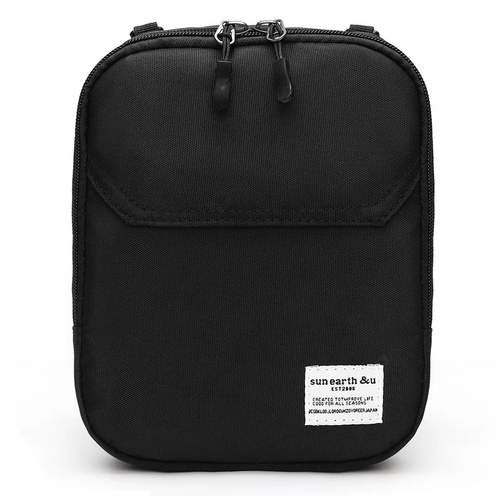 Модная сумка мессенджер мужские сумки из мягкого нейлона однотонная на молнии