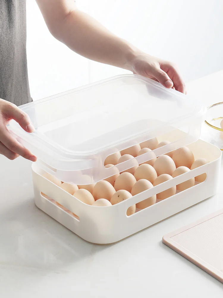 Egg Kitchen Storage Box Plastic Transparent Bento Kitchen Storage Box Eco Friendly Refrigerador Rangement Frigo Organizer BF50SB