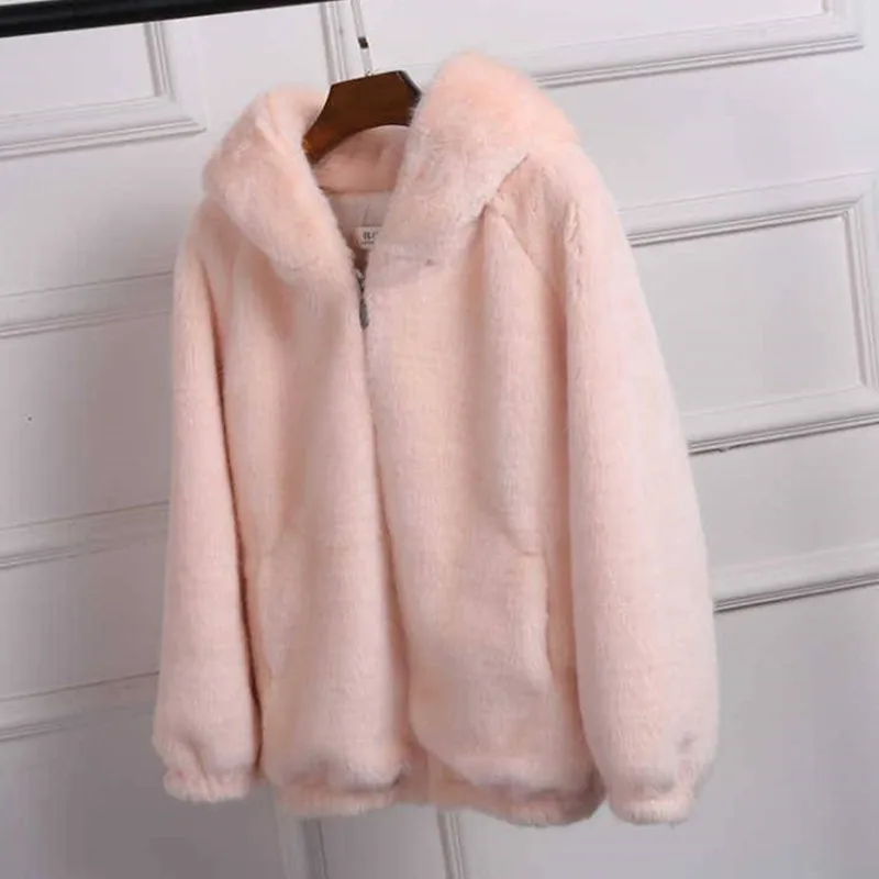 Женское пальто из искусственного меха коллекция 2019 года зимняя Корейская куртка