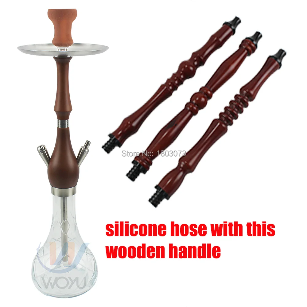 change this handle 2 Тимберс sheesha люкс деревянный вассерпфайф кальян водопровод глиняная чаша дерево наргиле Чича современные кальяны для курения - Color: change this handle 2