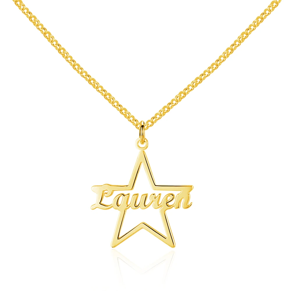 На заказ именное ожерелье и подвески в виде звезды персонализированные