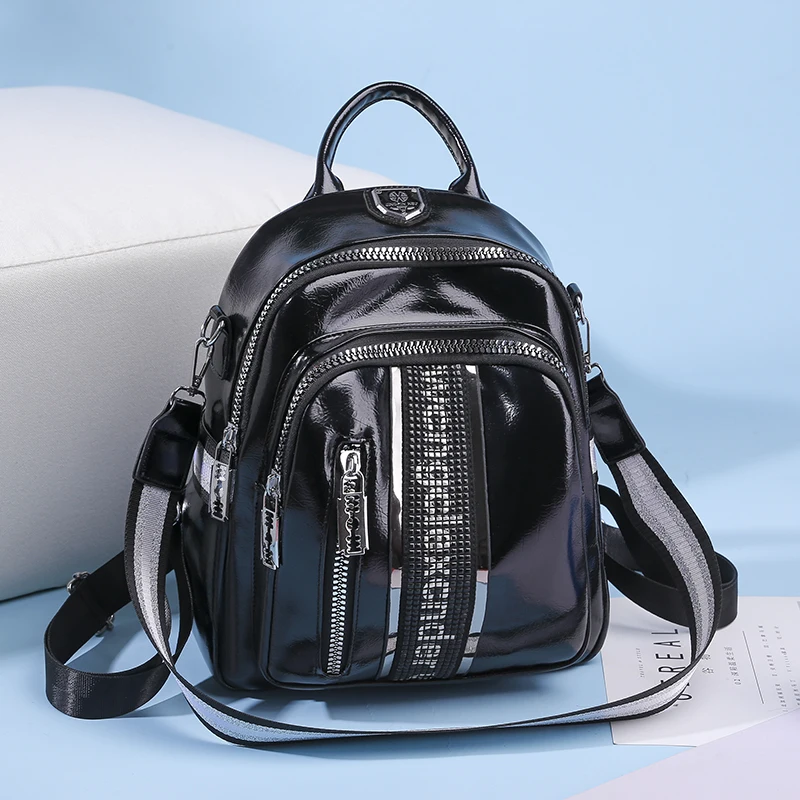 

Ladies famous brand backpacks, ladies college style leather schoolbags, used for college simple design ladies leisure backpacks