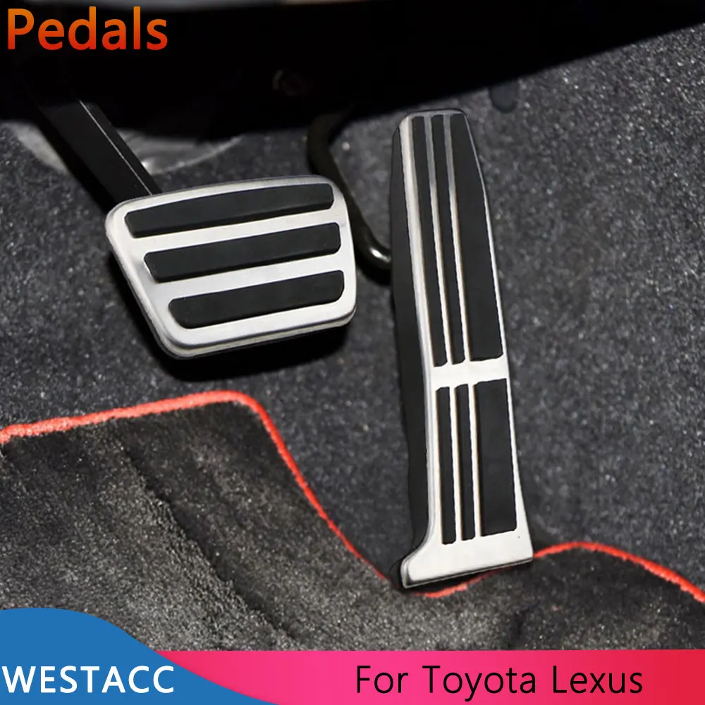 Stainless Steel Car Pedals Accelerator Gas Brake Pedal Cover for Lexus ES GS for Toyota Camry RAV4 RAV 4 2019 - 2021
