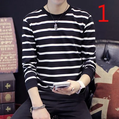 

Autumn men's long-sleeved T-shirt cotton bottoming shirt business casual autumn jacket
