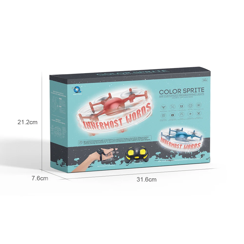 Подсветка для программирования с 4 осями управление цветными часами и датчиком