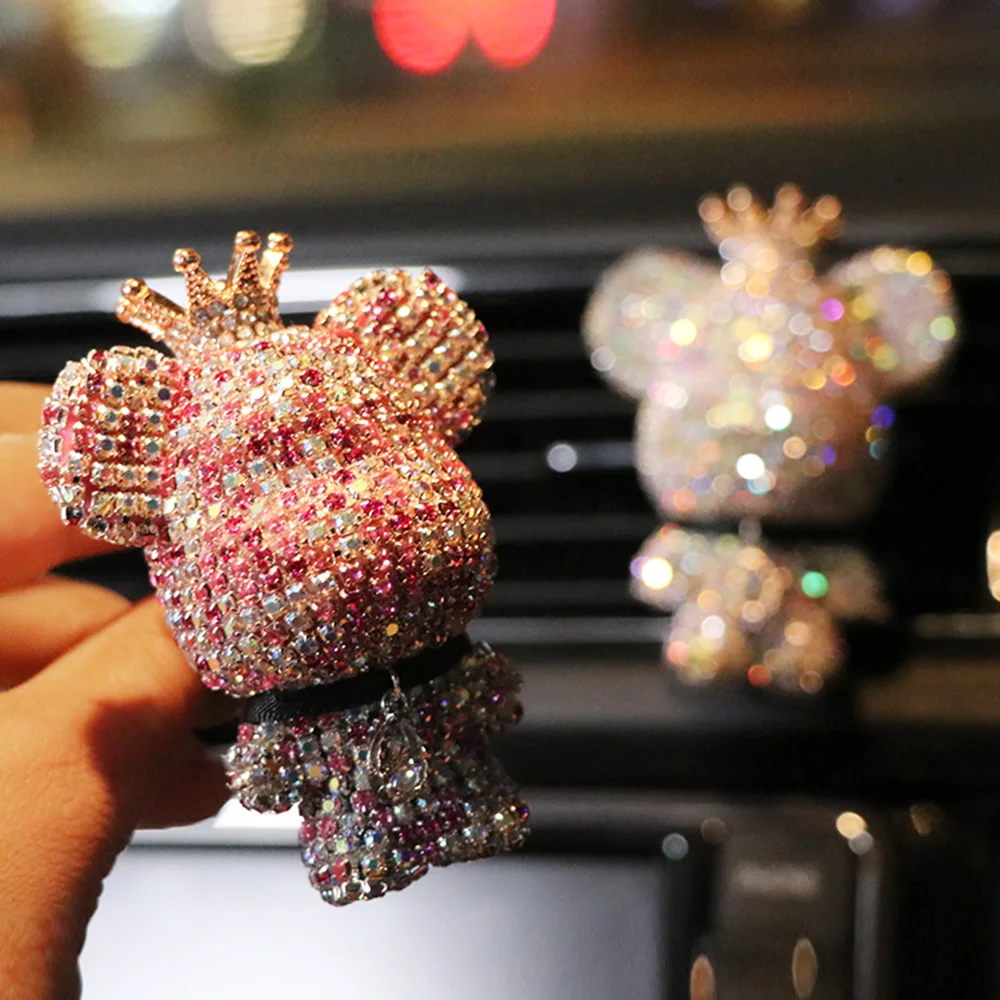 Автомобильный Стайлинг воздушный зажим для Освежителя украшения Bling glomy Bear ручной работы воздушный выход декорация для вентилятора горный хрусталь автомобильные аксессуары