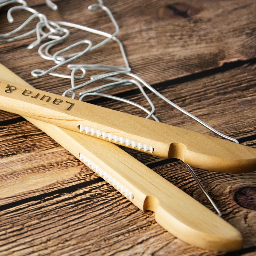 Персонализированные Свадебные вешалки для невесты выгравированные жениха