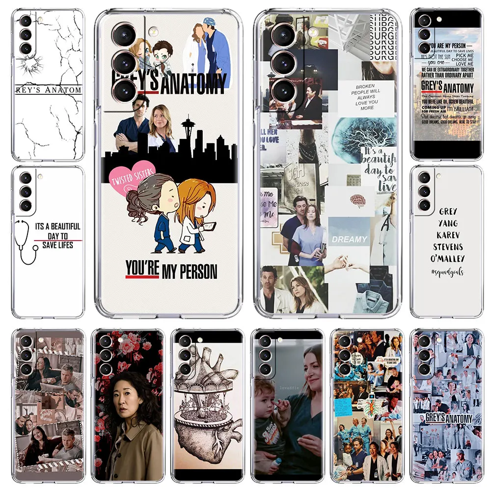 

Hot Greys Anatomy Phone Case For Samsung S20 FE S21 Ultra S10 Lite S9 Plus S10e A51 A71 A72 A21s Clear Soft Cover Housing