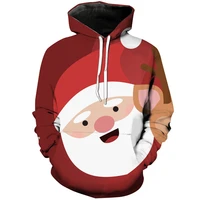 newest christmas santa claus mens hoodie 3d printing hooded sweatshirt fall winter fashion snowman hooded pullover