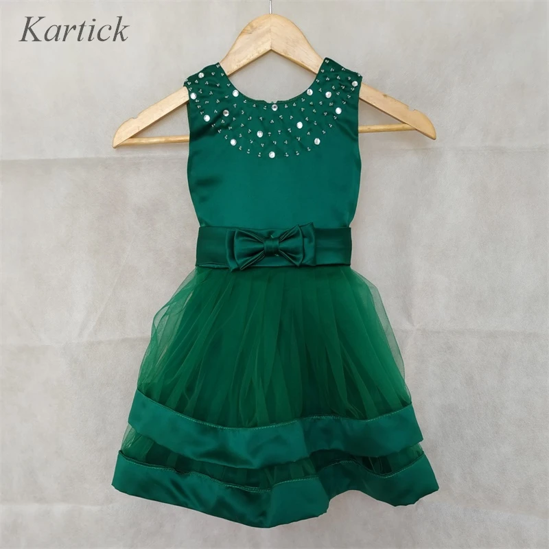 Новинка платья для девочек с настоящими цветами Тюлевое атласное платье