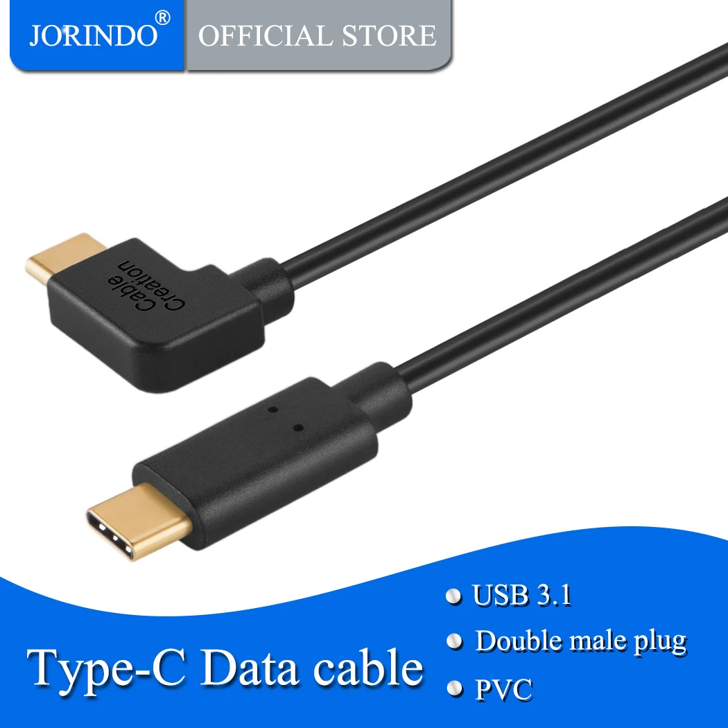 USB Type C cablejorinдо 2 0 90 градусов Угловой кабель (3A) для Macbook Pro Chromebook Pixel Nexus 5X/6P Lumia|Кабели передачи данных| |