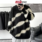 Мужской Свитер оверсайз LAPPSTER составного кроя в стиле Харадзюку, 2022