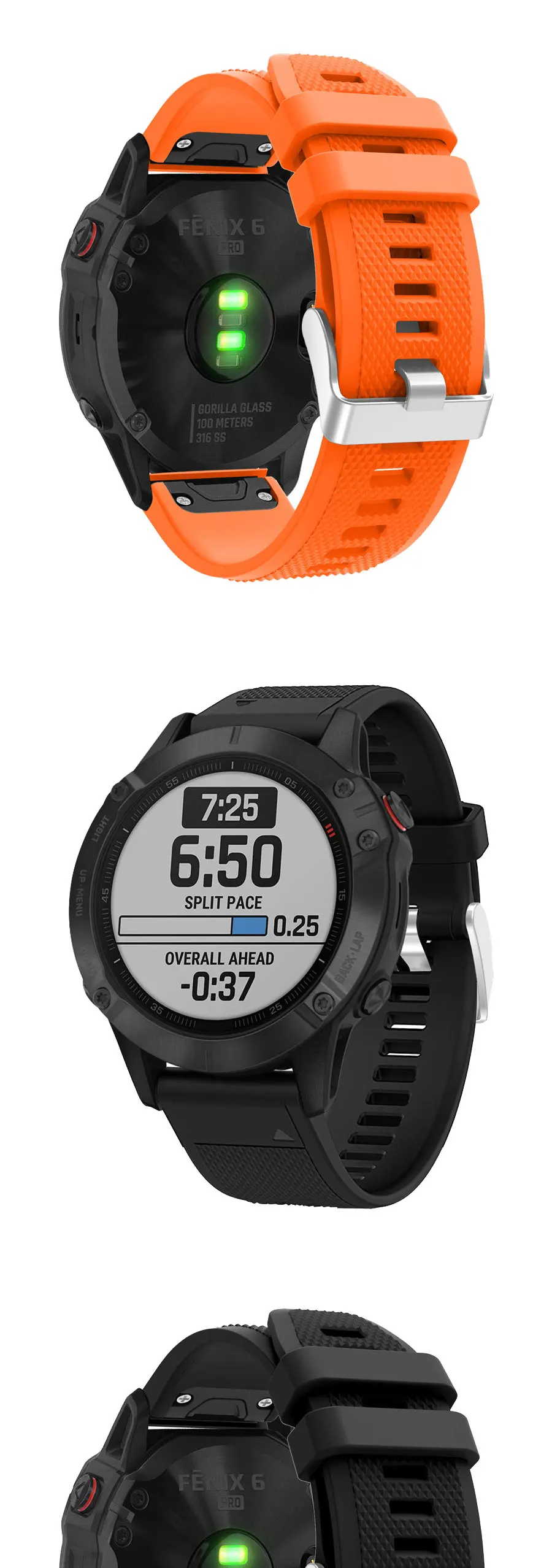 26 22 20 мм ремешок для часов Garmin Fenix 5X5 5S Plus 6S 6 6X Pro 3 3HR 935 часы Quick Release силиконовый легкий ремешок на запястье