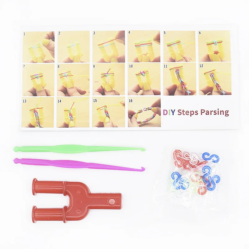 Резиновые ткацкие ленты DIY игрушки для детей набор ребенок шнуровки браслет