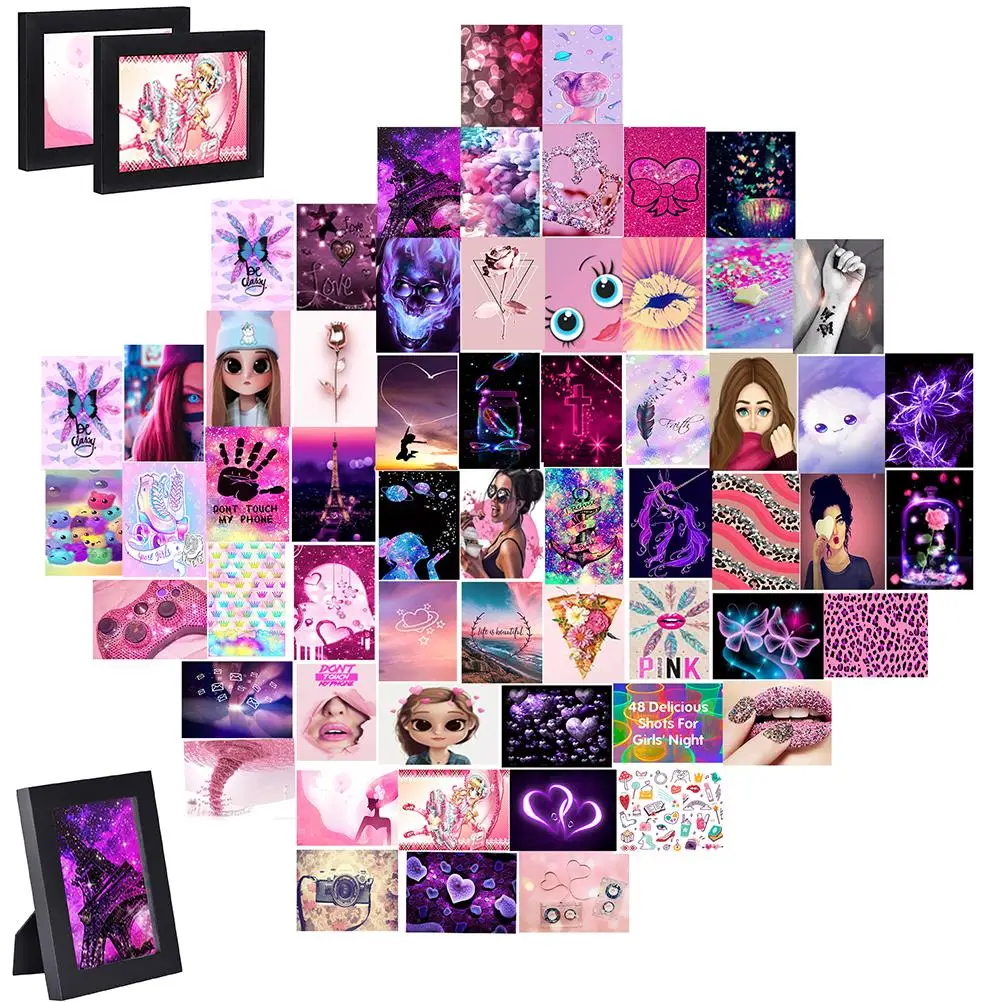 

60pcs Painting Wall Scratch Off Poster Home Room Decoration Strong Durable Colourful Poster ForHall Bedroom Desktop Wall Scratch