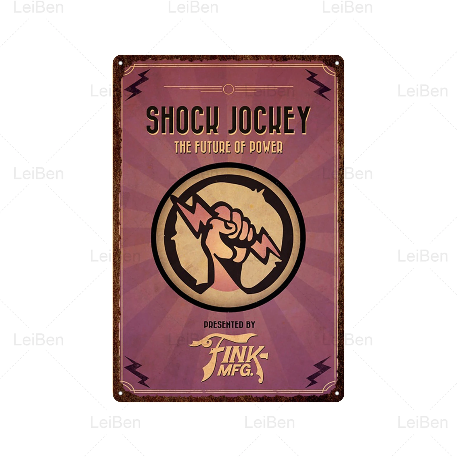 Металлический знак из фильма Bioshock Infinite винтажный жестяной металлическая