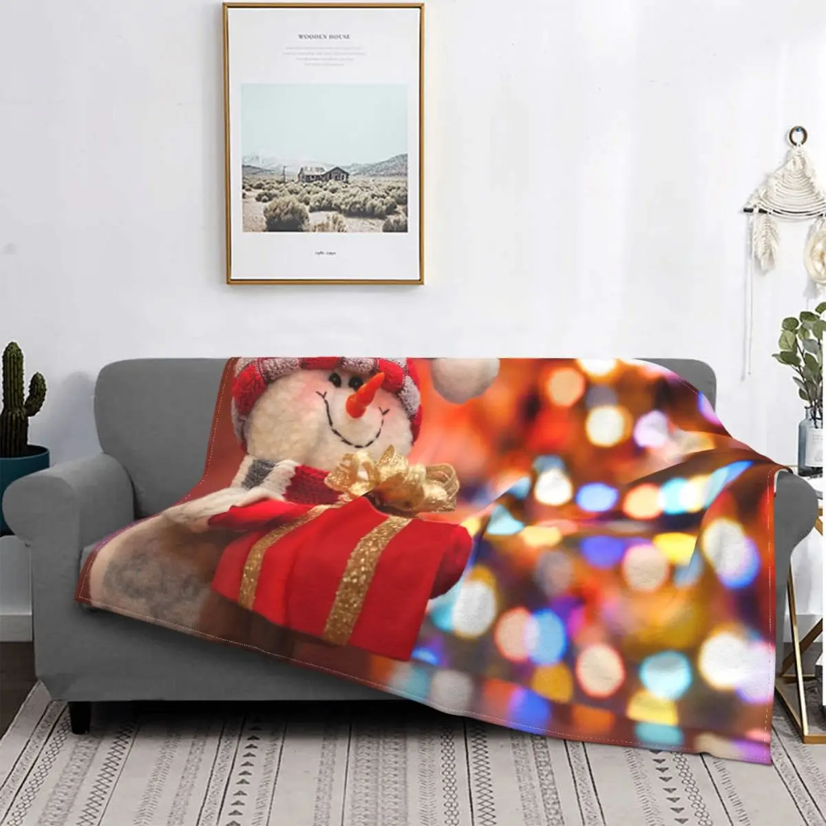 

Праздничные рождественские игрушки, одеяло, новогоднее теплое покрывало, плюшевое Флисовое одеяло, постельное белье, диван, бархат для офис...