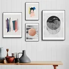 Скандинавский абстрактный акварельная картина на холсте зеленые листья растений печати плакатов Скандинавская картина на стену для Гостиная домашний декор