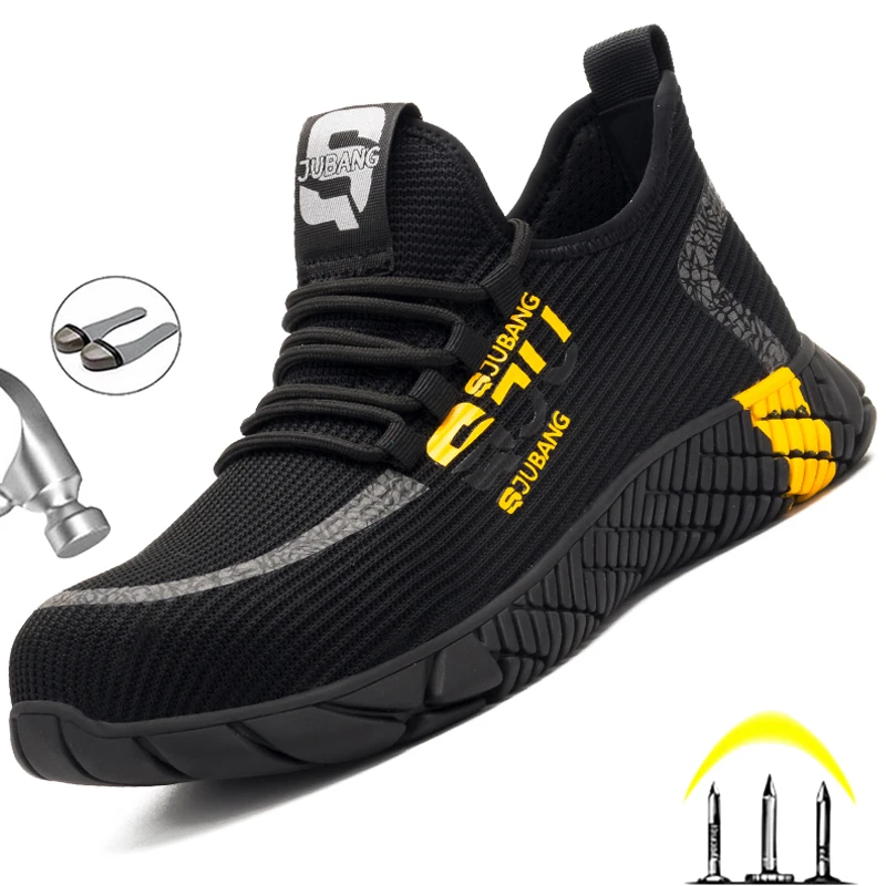 

Dropshipping Men Women Steel Toe Safety Shoes Men Lightweight Indestructible Work Shoes Indestructible Work Sneakers Security