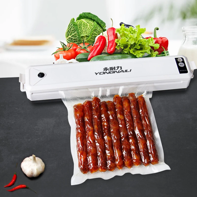 Кухонные гаджеты электрическая вакуум-Закаточная Машина Упаковочная Машина Термоупаковщик Вакуумная герметизация пищевых продуктов в том числе 10 шт. пакеты для пищевых продуктов XNC