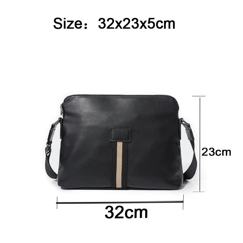 

Pu Leather Crossbody Bag Large Capacity Shoulder Bags Waterproof Messenger Bag High Quality Computer Bags for Men Travel Bag
