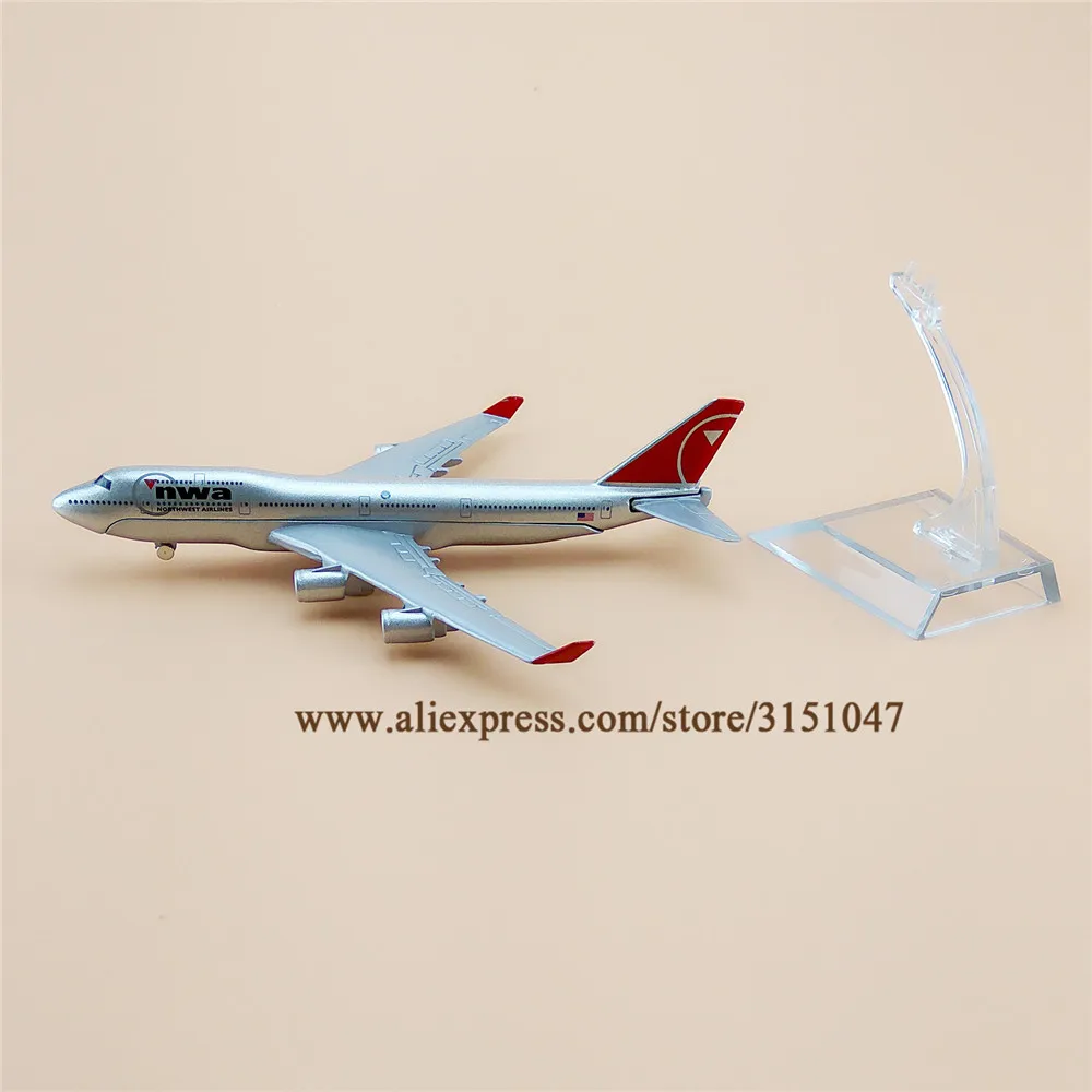 16 см Air American NWA Northwest Airlines Boeing 747 B747 400 модель самолета металлическая литая Airways