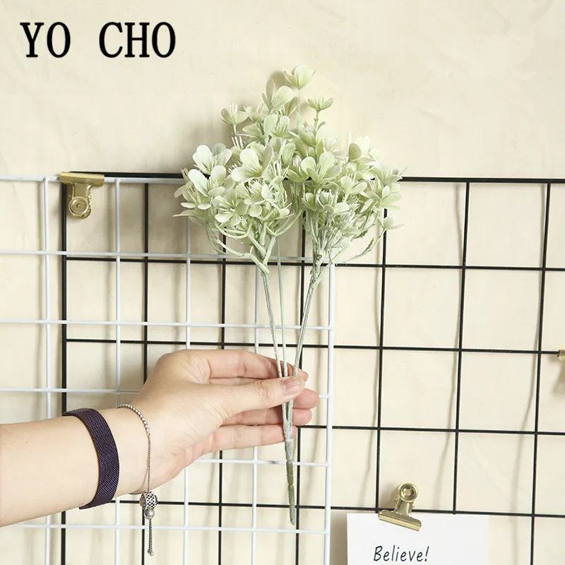 YO CHO поддельные цветущие сливы трава растения ветка пластиковые искусственные