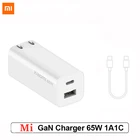 Зарядное устройство Xiaomi GaN 65 Вт 1A1C с зарядным кабелем 5A Type-c для смартфонов xiaomi, быстрое зарядное устройство с двумя портами