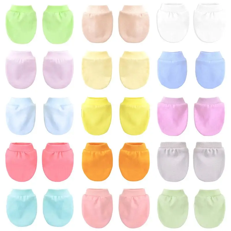 Summer Thin Solid Color Baby Gloves Thick Newborn Bathing Gift Children Girls Boy Anti-scratch Protection Glove Soft Hundred Day | Детская