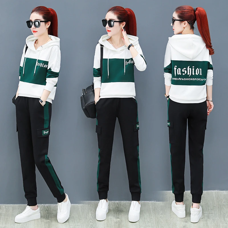 구매 여성 의류 투피스 세트 까마귀 운동복 라운지 운동복 복장 Athleisure 스웨터 운동복 조깅 2 피스 플러스 사이즈, 라운지 운동복