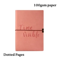 a5 cute bullet dotted journal elastic band soft cover notebook
