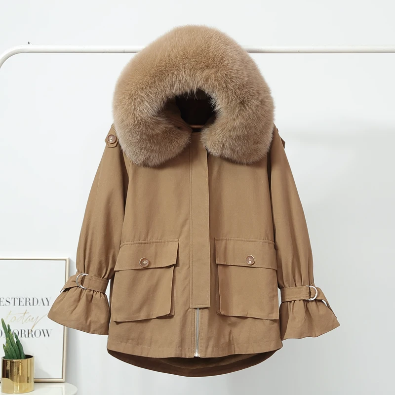 Женское зимнее пальто ZQLZ теплая длинная парка черного цвета с капюшоном из