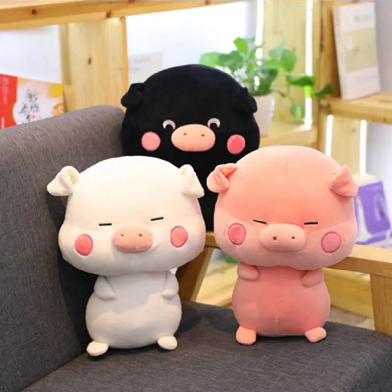 Милый мультфильм черно белая пара свинок кукла розовая свинья Спящая Подушка