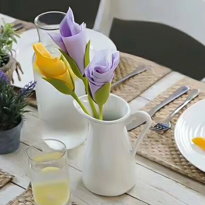

Creative Plastic Napkin Holder Party Household Gathering Paper Towel Holder Roll Buds Serviette Decoration Table Arrangements