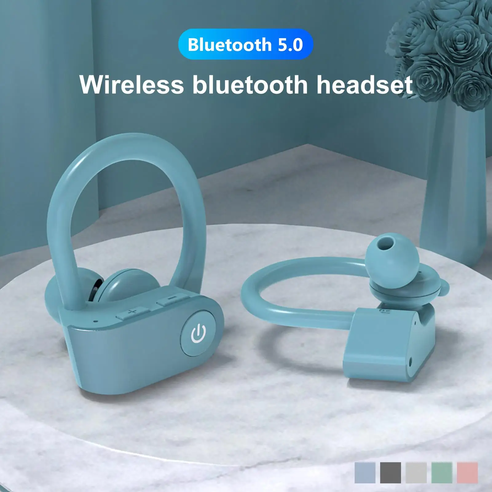 Беспроводные наушники TWS Bluetooth 5 0 спортивные 6D крючком для iphone xiaomi | Электроника