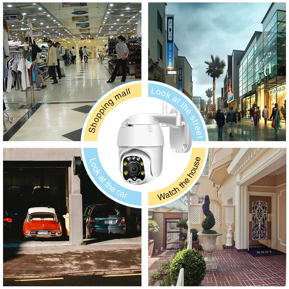 

WIFI IP Camera Home Security Outdoor 1620P Home Tuya APP PTZ Night Vision Speed Dome CCTV Camera outdoor Video Surveillance RJ45