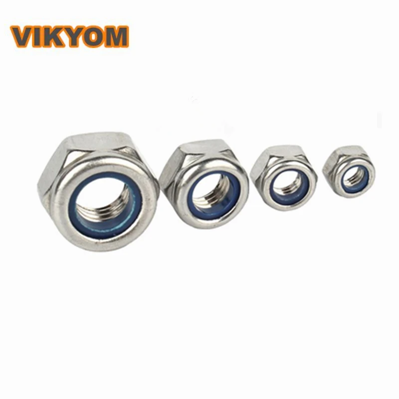 

Anti-loose self-locking nut 304 Stainless steel non-slip locking hexagon screw cap M2 M3 M4 M5 M6 M8 M10 M12 M14
