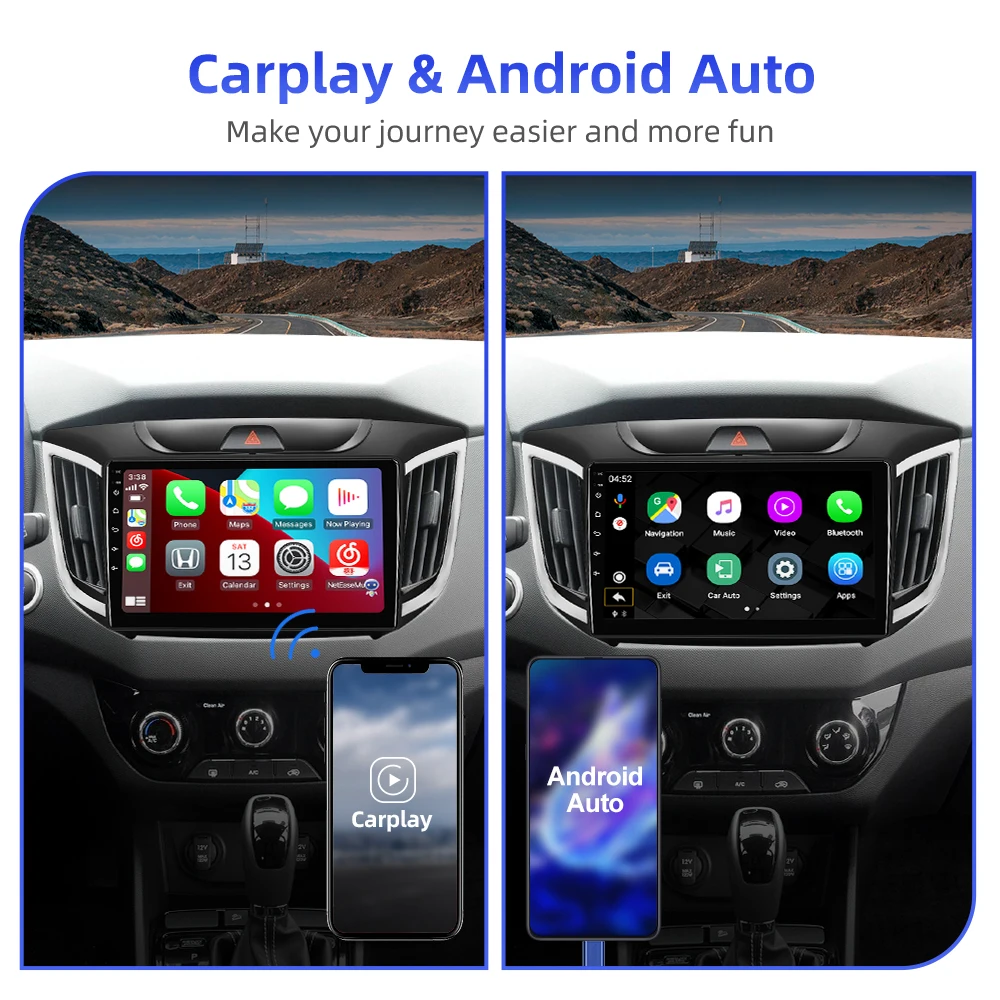 Автомобильный радиоприемник ISUDAR T68 4G Android для Hyundai/IX25/Creta 2015-2019 QLED 1280*720
