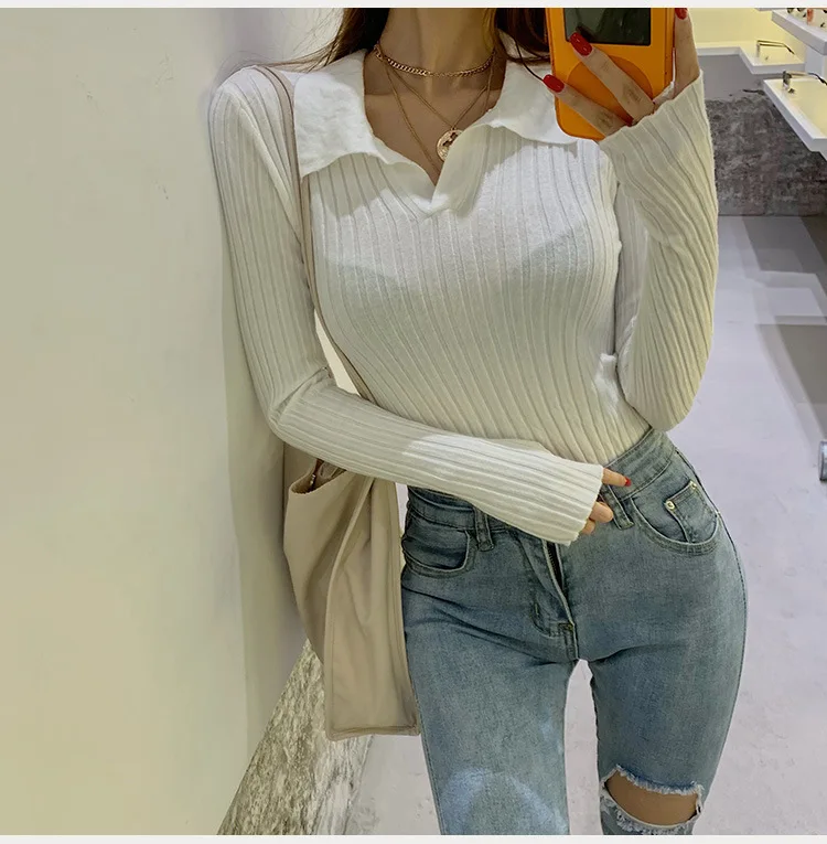 Осень-зима 2019 мягкие Пуловеры с круглым вырезом свитера женский корейский