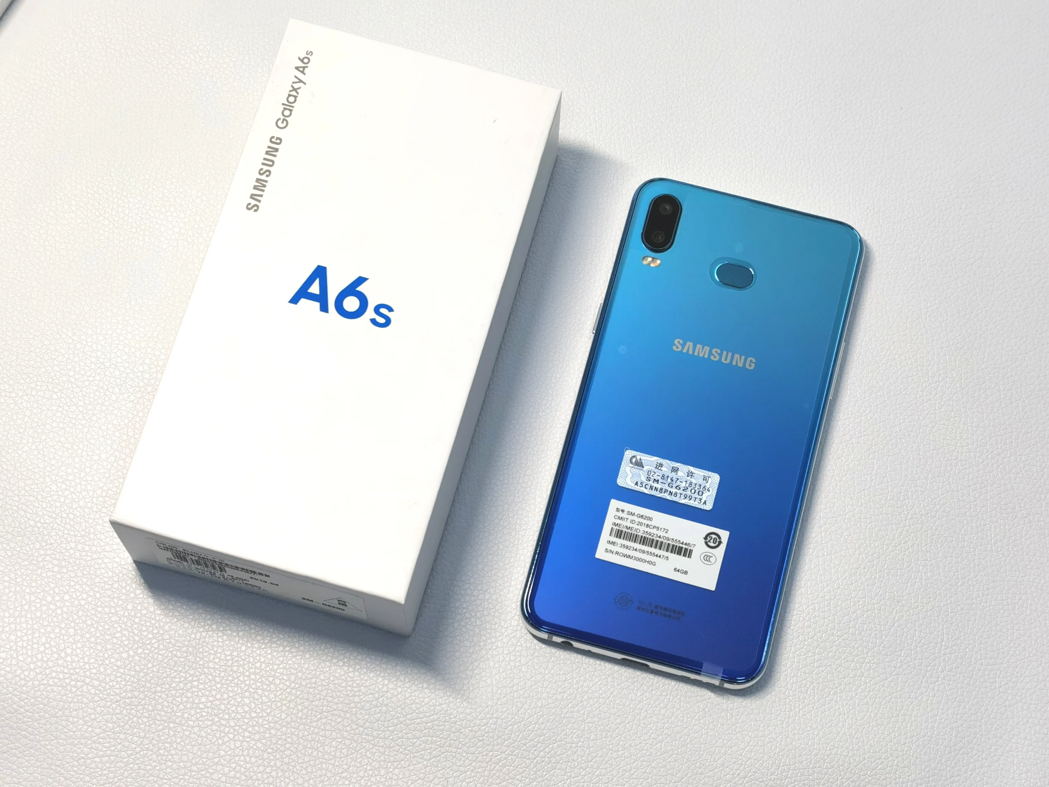 Samsung Galaxy A6s G6200 6 ГБ 64 Гб 6," FHD+ 6 Гб ram 64 Гб rom Восьмиядерный мобильный телефон Snapdragon 660 3300 мАч Android