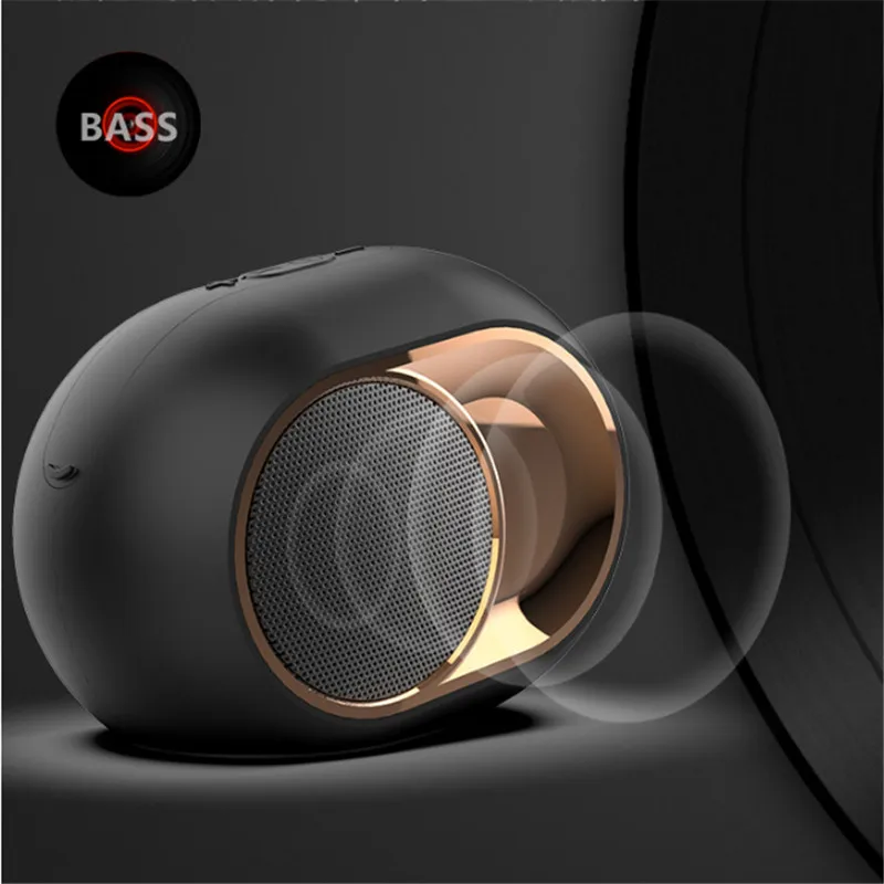 Цилиндрический 1*5 Вт сабвуфер Bluetooth динамик Портативная стерео лента 1200 мАч