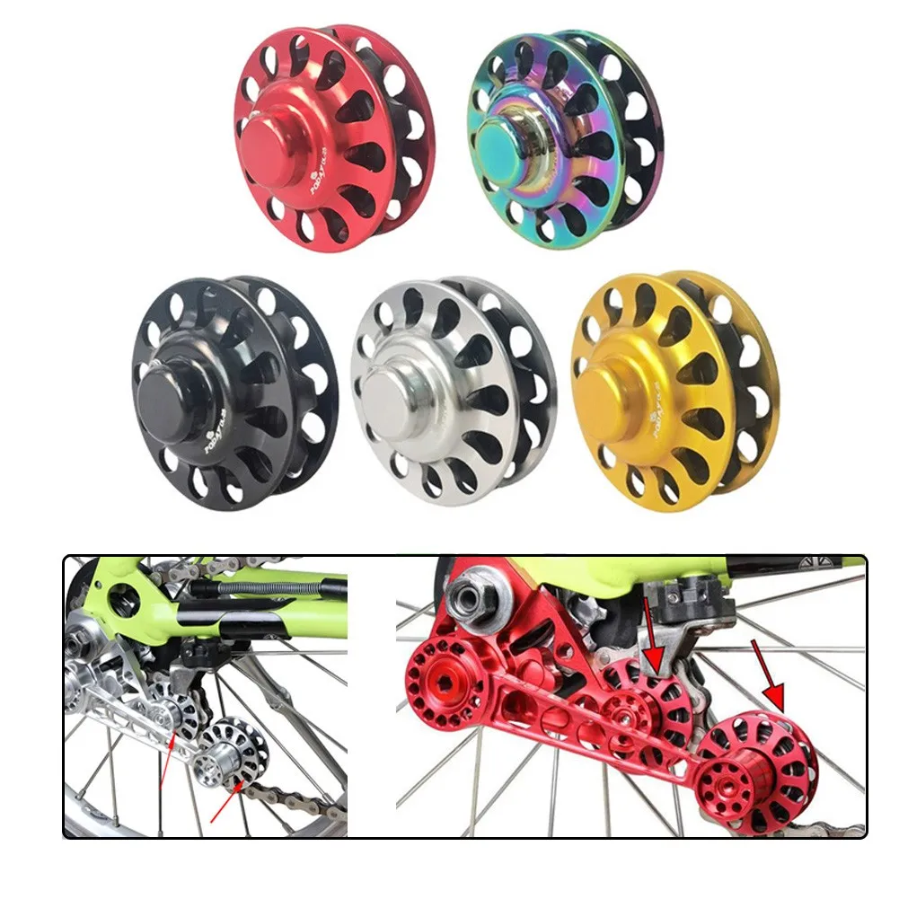 

Bike Chain Single Speed 3-5-8 Speed Rear Dial Transmission Tensioner Rear Pulley Wheel Guide Wheel For Brompton Chain Stabilizer