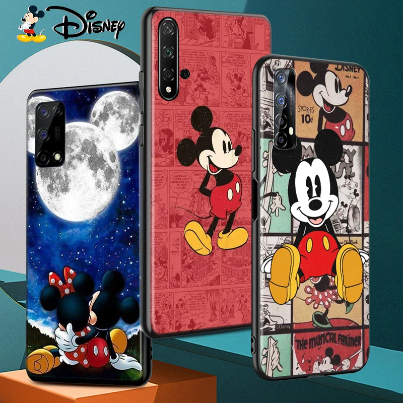 

Silicone Cover Mickey Mouse For Realme 7 7i 6S 6i 6 5S 5i 5 3 3i 2 XT Narzo 20 10 Pro Black Soft Phone Case