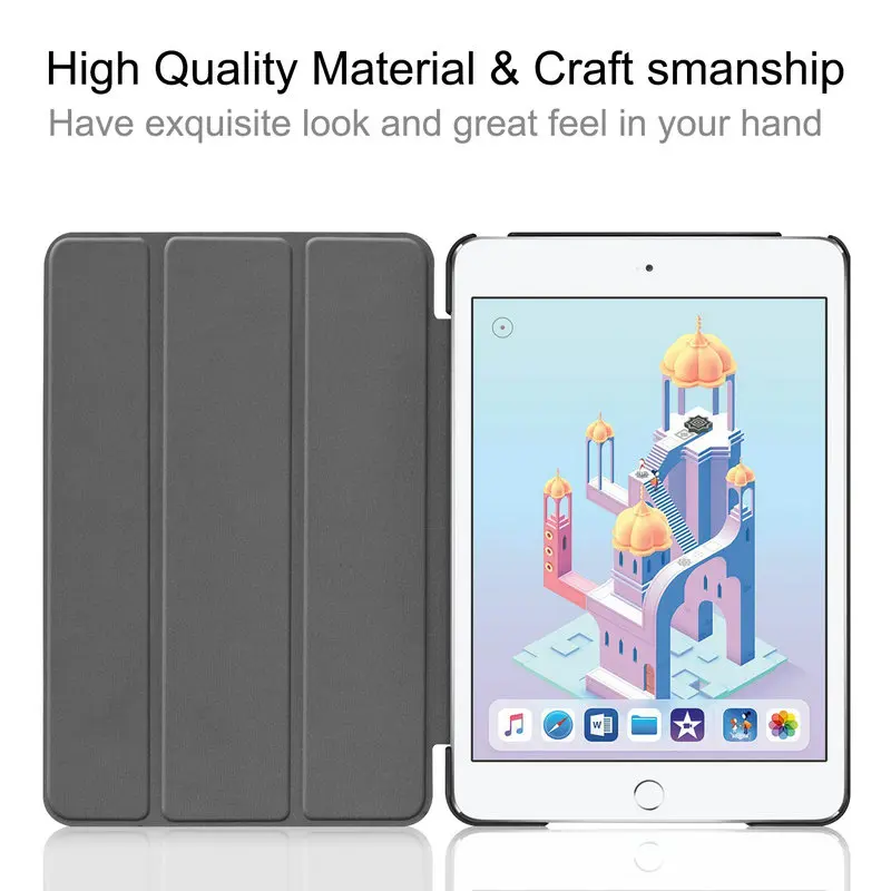 Магнитный чехол для нового iPad Mini 5 2019 Mni5 5th gen e-reader Тонкий планшета Apple 4 PU кожаный