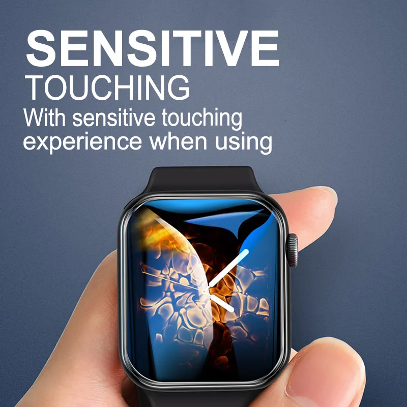 Прозрачная защитная пленка с УФ-клеем для Apple Watch Series 7 6 SE 5 4 3 защита экрана iWatch 38 40