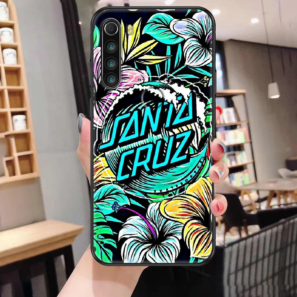 

Santa Cruz Skateboards Phone case For Xiaomi Redmi Note 7 7A 8 8T 9 9A 9S K30 Pro Ultra black silicone Etui trend back pretty